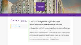 Emerson Housing Portal