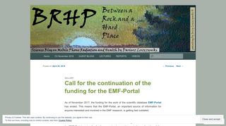 Call for the continuation of the funding for the EMF-Portal | BRHP ...