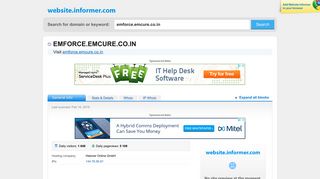 emforce.emcure.co.in at Website Informer. Visit Emforce Emcure.