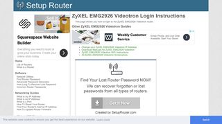 How to Login to the ZyXEL EMG2926 Videotron - SetupRouter