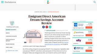 Emigrant Direct American Dream Savings Account Review
