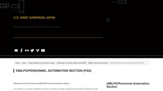 eMILPO/Personnel Automation Section (PAS) - US Army Garrisons