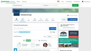 Eminata Group Reviews | Glassdoor.ca