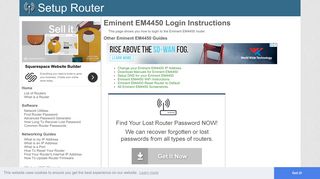 How to Login to the Eminent EM4450 - SetupRouter