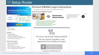 How to Login to the Eminent EM4544 - SetupRouter