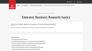 Can my travel agent register my company for Emirates Business ...