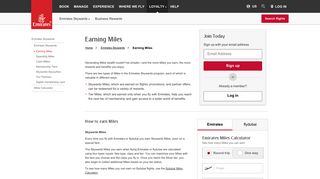 Earning Miles | Emirates Skywards | Emirates United States