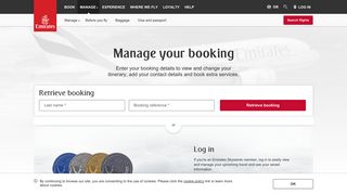 Manage your booking | Emirates United Kingdom