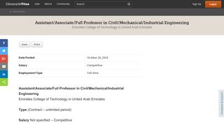 Assistant/Associate/Full Professor in Civil/Mechanical/Industrial ...