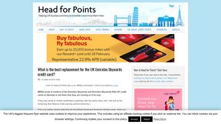 Best alternative for UK Emirates Skywards credit card - Head for Points