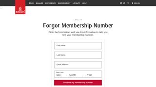 Forgot Membership Number | Log in | Emirates United States