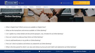 Online Banking | Frequently Asked Questions | Emirates NBD