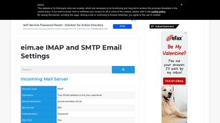 eim.ae IMAP and SMTP Email Settings