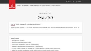 How do young flyers enrol in Skywards Skysurfers? | Emirates ...