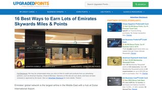 16 Best Ways to Earn Lots of Emirates Skywards Miles & Points [List]