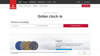 Online check-in | Emirates