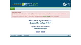 My Health Online - Select language