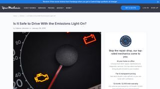 Is It Safe to Drive With the Emissions Light On? | YourMechanic Advice