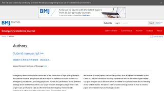 Authors | Emergency Medicine Journal (EMJ)