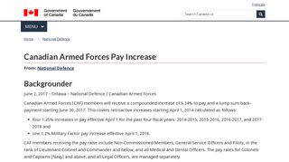 Canadian Armed Forces Pay Increase - Canada.ca