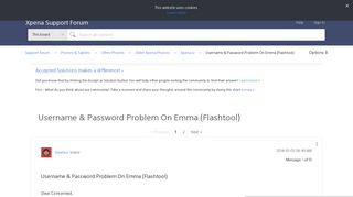 Username & Password Problem On Emma (Flashtool) - Support forum