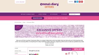 Exclusive Offers on Baby & Child Products | Emma's Diary