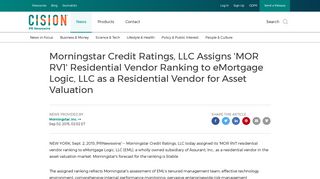 Morningstar Credit Ratings, LLC Assigns 'MOR RV1' Residential ...
