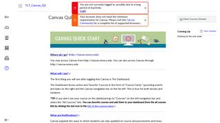 Canvas Quick Start Site - Emory Canvas