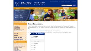 Emory Box Accounts - Oxford College Information Technology
