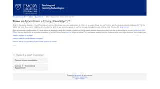 Make an Appointment - Emory University-TLT - LibCal - Emory ...