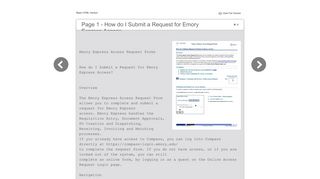 Page 1 - How do I Submit a Request for Emory Express Access