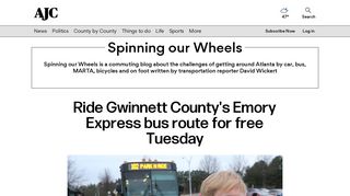 Ride Gwinnett County's Emory Express bus route for free Tuesday