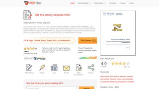 Emory Express - Fill Online, Printable, Fillable, Blank | PDFfiller