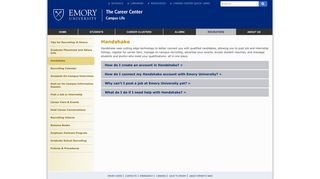 The Career Center Handshake Emory University