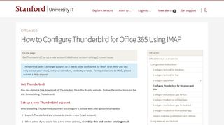 How to Configure Thunderbird for Office 365 Using IMAP | University IT