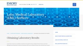 Obtaining Your Lab Results - Emory Patient Portal - Emory Healthcare
