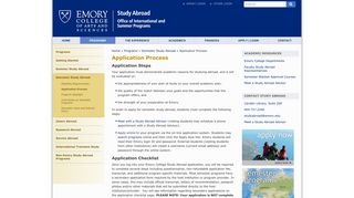 Application Process - Emory Study Abroad - Emory University