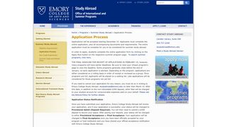 Application Process - Emory Study Abroad - Emory University