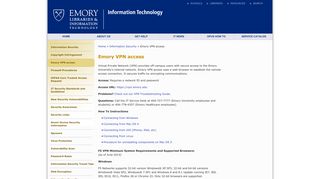 Emory LITS: Information Technology | Emory VPN access