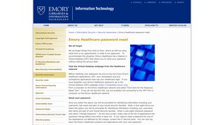 Emory LITS: Information Technology | Emory Healthcare password reset