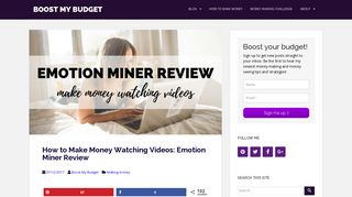 How to Make Money Watching Videos: Emotion Miner Review - Boost ...
