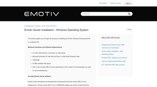 Emotiv Xavier Installation - Windows Operating System – Knowledge ...