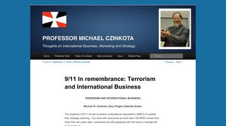 9/11 In remembrance: Terrorism and International Business ...