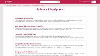 Embrace Subscriptions – Empatica Support