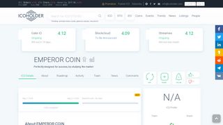 EMPEROR COIN ICO Rating, Reviews and Details | ICOholder