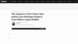 The Emperor's New Coins: How Initial Coin Offerings Fueled A $100 ...