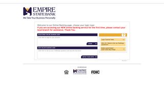 Login - Empire State Bank Online Banking