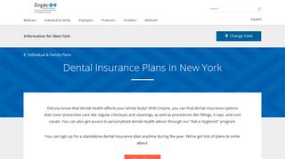 Dental Insurance - Empire Blue Cross Blue Shield