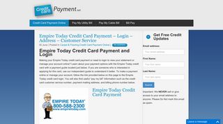Empire Today Credit Card Payment - Login - Address - Customer ...