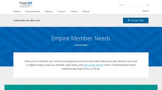 Member Needs - Empire Blue Cross Blue Shield